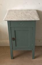 Antiek kastje / nachtkastje met marmer blad, Ophalen, Gebruikt, Minder dan 45 cm, 70 cm of meer