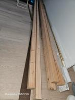 6 Nieuwe Houten Balken, Doe-het-zelf en Verbouw, Hout en Planken, Geïmpregneerd, Nieuw, Ophalen of Verzenden, Balk