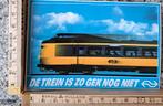 Vintage sticker de trein is zo gek nog niet NS logo, Ophalen of Verzenden, Zo goed als nieuw, Overige typen