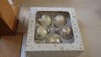 5 oude kerstballen (zilver/wit), Diversen, Kerst, Ophalen of Verzenden