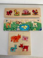 NIEUW: 3 x houten insteekpuzzel met nopjes, Kinderen en Baby's, Speelgoed | Kinderpuzzels, Ophalen, 10 tot 50 stukjes, Nieuw, Van hout