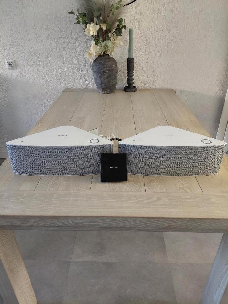 2x Samsung Wam750 draadloze speaker, Audio, Tv en Foto, Soundbars, Gebruikt, Bluetooth, Met ingebouwde subwoofer, Ophalen
