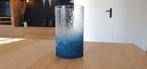 Inrichting - Grote blauwe vaas / kandelaar glas, Huis en Inrichting, Woonaccessoires | Vazen, Minder dan 50 cm, Glas, Blauw, Ophalen of Verzenden