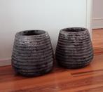 2 grote potten, vazen  van PTMD (intratuin) grijs, Ophalen of Verzenden, Zo goed als nieuw