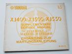 Yamaha Supp. Service Manual XJ400/XJ500/XJ550 van 1983, Motoren, Handleidingen en Instructieboekjes, Yamaha