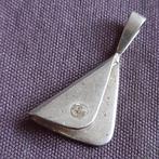 Zilveren Gesigneerde Hanger met Mooi Steentje, Verzenden, Zo goed als nieuw, Zilver, Zilver