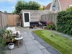 Pallet hoekbank tuin, Tuin en Terras, Ophalen, Gebruikt, Hout