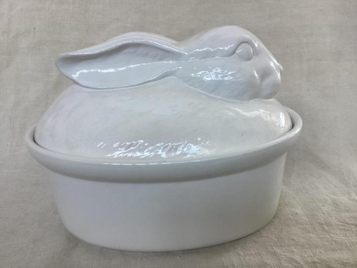 Porseleinen Paté konijn   23 cm, Antiek en Kunst, Antiek | Keukenbenodigdheden, Ophalen of Verzenden