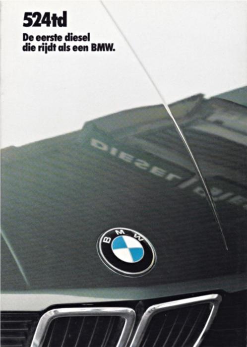 Brochure BMW 524td 1984 NEDERLAND, Boeken, Auto's | Folders en Tijdschriften, Zo goed als nieuw, BMW, Ophalen of Verzenden