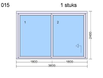 Schuifpui nieuw kunststof kwartsgrijs, Doe-het-zelf en Verbouw, Kozijnen en Schuifpuien, Nieuw, Schuifpui, Kunststof, 225 cm of meer