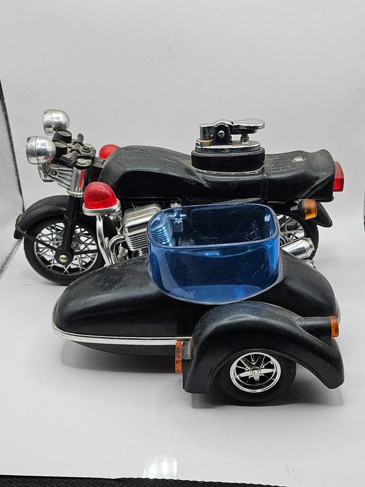 Vintage Motor met Zijspan Aansteker, Verzamelen, Rookartikelen, Aanstekers en Luciferdoosjes, Gebruikt, Aansteker, Ophalen of Verzenden