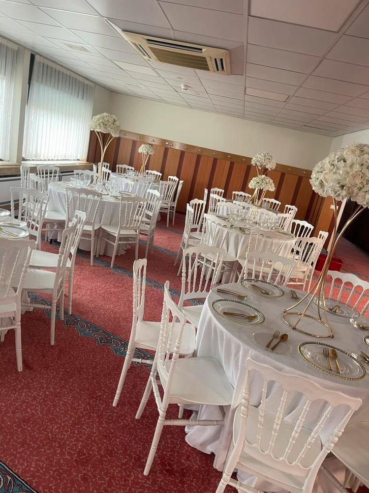 Tafels, stoelen en decoratie voor evenementen, Hobby en Vrije tijd, Feestartikelen | Verhuur, Nieuw, Ophalen of Verzenden