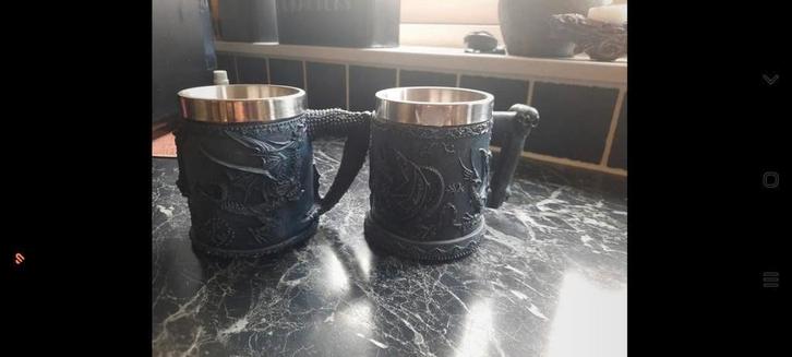 Draken Mokken - Hars & RVS - Nieuw!, Huis en Inrichting, Woonaccessoires | Kandelaars en Kaarsen, Ophalen of Verzenden