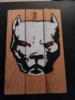 Wandbord geschilderd hout - hond / pitbull / stefford
20x30c, Ophalen of Verzenden
