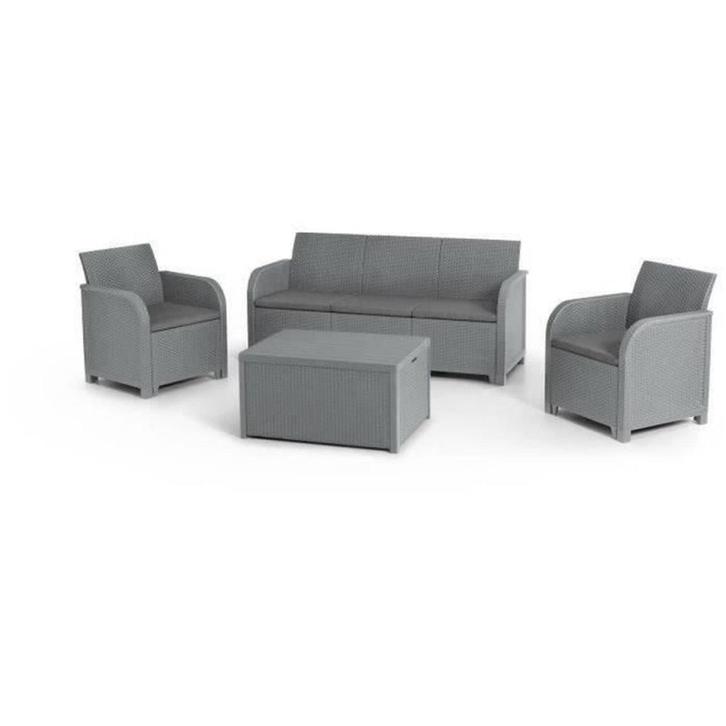 Keter SanRemo Tuinset – 5-zit, Tuin en Terras, Tuinsets en Loungesets, Nieuw, Kunststof, Ophalen