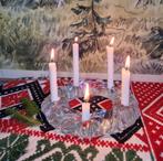 Kerstkrans Glas Nybro Zweden Kandelaar Kerstboomkaarsjes, Ophalen of Verzenden, Zo goed als nieuw
