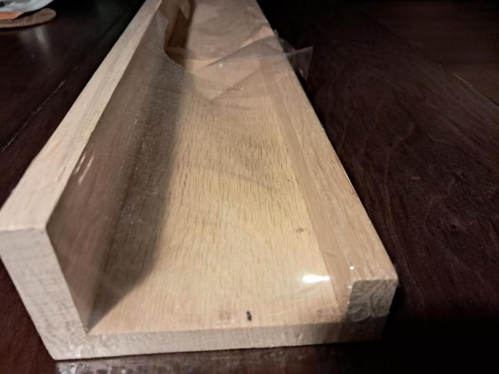 2x Schilderijgoten Blank Hout Massief, Doe-het-zelf en Verbouw, Hout en Planken, Nieuw, Plank, Overige houtsoorten, Minder dan 200 cm