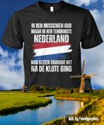 Oude Man T-shirt: Nederland Vroeger & Nu, Kleding | Heren, T-shirts, Verzenden, Nieuw, Overige maten, Zwart