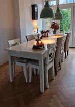 6 witte houten  ikea stoelen ingolf, Huis en Inrichting, Stoelen, Ophalen of Verzenden, Zo goed als nieuw, Wit, Twee