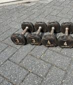 3 en 4 kg rubberen dumbbells dumbbell set gewichten, Dumbbell, Gebruikt, Dumbbells, Ophalen of Verzenden
