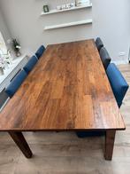 Grote koloniale eettafel met/zonder 6 stoelen, Huis en Inrichting, Tafels | Eettafels, Ophalen, Gebruikt, 100 tot 150 cm, 200 cm of meer