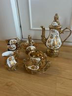 Limoges porselein thee servies 11stuks goud, Antiek en Kunst, Ophalen of Verzenden