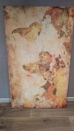 Wereldkaart op canvas - 150x90cm, Ophalen, Zo goed als nieuw