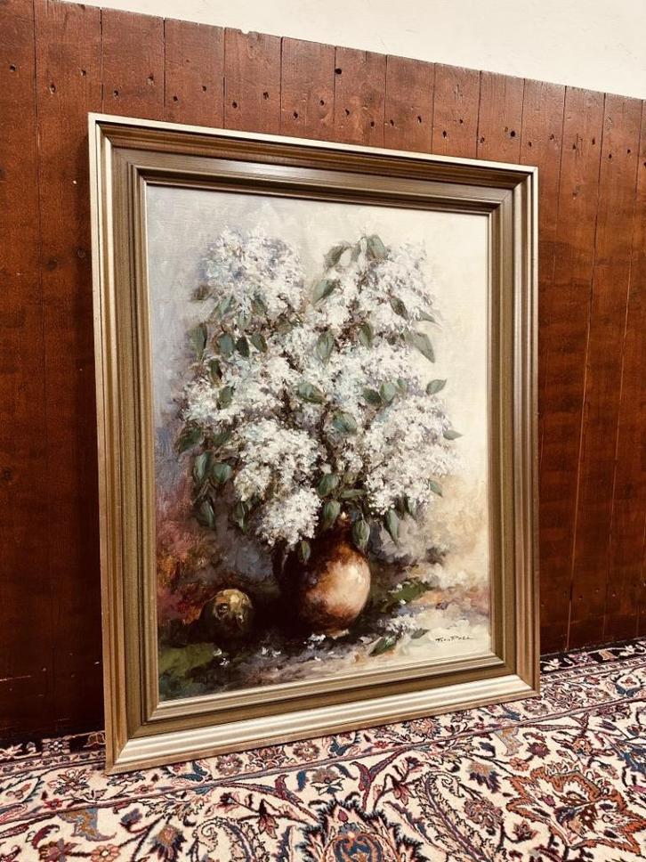 Stilleven Bloemen Schilderij van Theo van der Poel, Antiek en Kunst, Antiek | Kantoor en Zakelijk, Ophalen