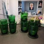 Groene Luminarc glazen. 5 kleine glaasjes 5 grotere glazen, Ophalen of Verzenden, Zo goed als nieuw, Overige typen