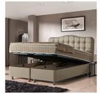 Boxspring Bed met Opbergruimte, Huis en Inrichting, Slaapkamer | Bedden, Verstelbaar, Beige, Tweepersoons, Ophalen of Verzenden