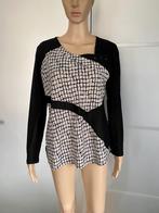 i231 blouse maat 40=M top zwart/wit Paz Torras, Maat 38/40 (M), Paz Torras, Wit, Ophalen of Verzenden