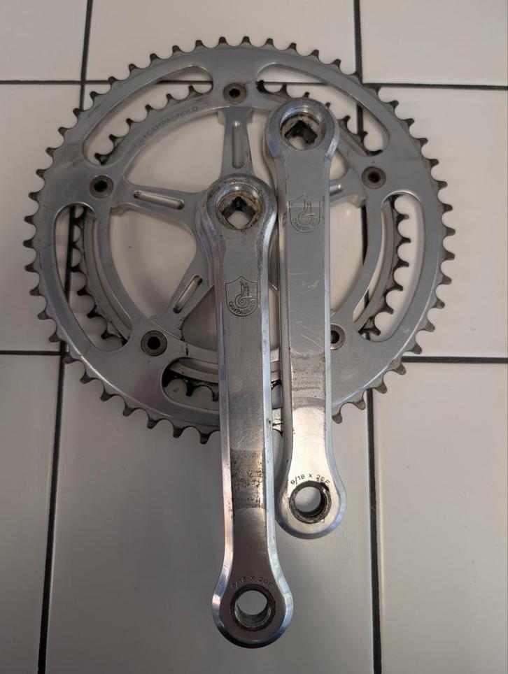 Campagnolo super record non flutted crankstel, Fietsen en Brommers, Fietsonderdelen, Gebruikt, Racefiets, Frame, Ophalen of Verzenden