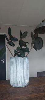 Vintage Zinken tobbe / Dolly Tub / bloempot, Huis en Inrichting, Woonaccessoires | Vazen, Ophalen of Verzenden, Overige kleuren