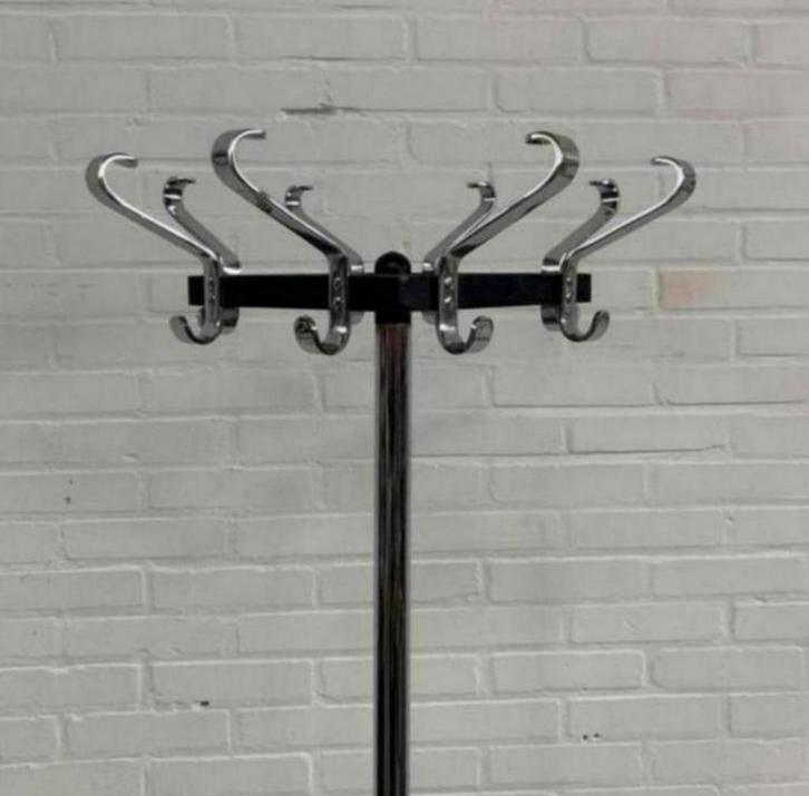 Kapstok jaren 80 Chromen Gispen design staande kapstok, Huis en Inrichting, Woonaccessoires | Kapstokken, Ophalen of Verzenden