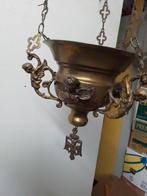 14202) mooie antieke grote Godslamp  met engelen, Ophalen of Verzenden