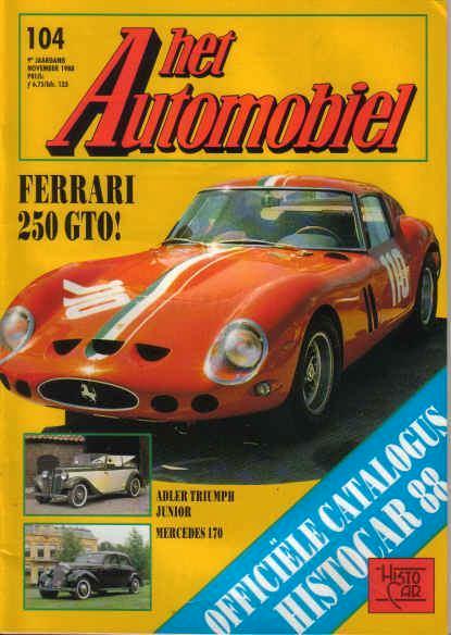 Automobiel 104 1988 : TVR S - Lotus Europa - Ferrari 250 GTO, Boeken, Auto's | Folders en Tijdschriften, Gelezen, Algemeen, Ophalen of Verzenden