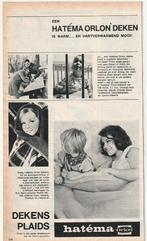 Retro reclame 1963 Hatéma Orlon deken hartverwarmend mooi, Verzenden, Overige typen