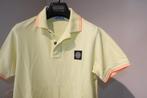 Stone Island gele polo oranje accenten merk embleem borst S, Kleding | Heren, Polo's, Verzenden, Geel, Maat 46 (S) of kleiner