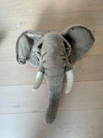 Pluche olifanten kop voor aan de wand, Ophalen, Zo goed als nieuw, Wanddecoratie