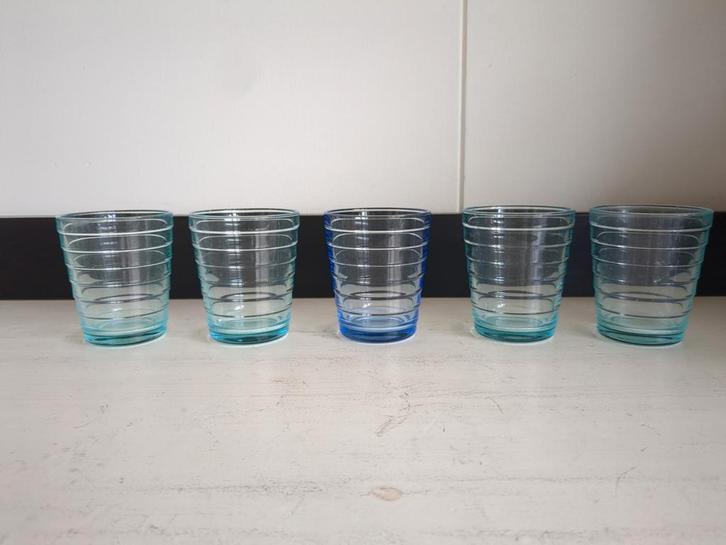 Set van 5 iittala Aino Aalto glazen, Huis en Inrichting, Keuken | Servies, Gebruikt, Glas of Glazen, Overige stijlen, Glas, Ophalen