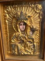 Gouden Icoon van Maria met Kind, Antiek en Kunst, Ophalen of Verzenden