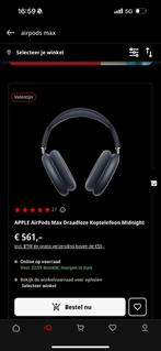 Apple AirPods Max Midnight, Computers en Software, Headsets, Ophalen of Verzenden, Nieuw, Over-ear