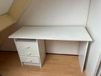 Wit bureau met 3 laden – stevig en praktisch, Ophalen of Verzenden, Gebruikt, Bureau
