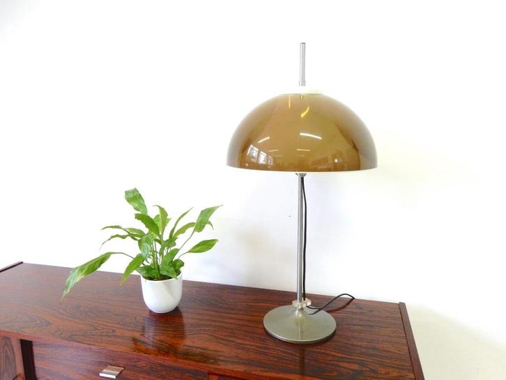 retro vintage lamp tafellamp dressoir lamp Gepo jaren 70, Huis en Inrichting, Lampen | Tafellampen, Gebruikt, Kunststof, Metaal