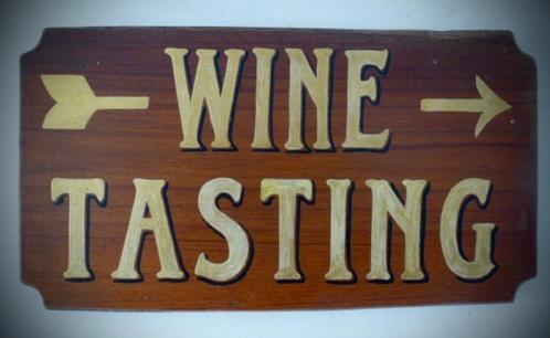 Houten bord Wine Tasting/mancave/slijterij/wijn proeverij, Verzamelen, Merken en Reclamevoorwerpen, Nieuw, Reclamebord, Ophalen of Verzenden