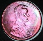 Toned Lincoln Cent 2000 D, Ophalen of Verzenden, Noord-Amerika, Losse munt