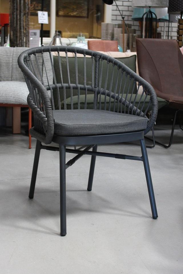 Partij mooie grijze tuinstoelen terrasstoel touw aluminium, Tuin en Terras, Tuinmeubel-accessoires, Nieuw, Ophalen