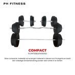 OP=OP 100KG VOLLEDIGE BARBELLSET DUMBBELL EZ CURL BAR, Benen, PH Fitness, Nieuw, Info@phfitness.nl