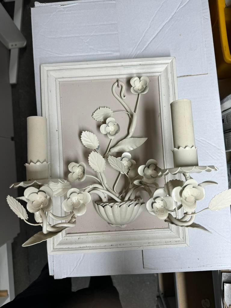 Mooie brocante wandlamp, Huis en Inrichting, Lampen | Wandlampen, Ophalen, Gebruikt