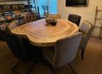 Ronde Suar boomstamtafel 10 cm dik!, Huis en Inrichting, Ophalen, 150 tot 200 cm, Rond, Zo goed als nieuw